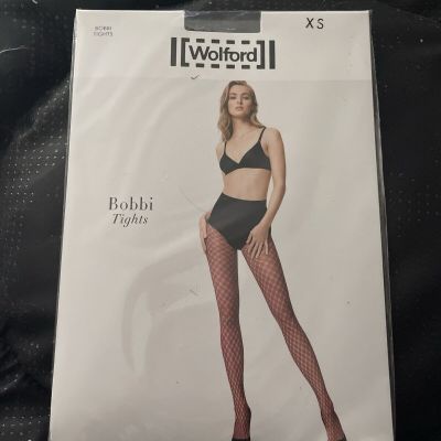 Wolford Womens Black Bobbi Black Fishnet Tights NWT